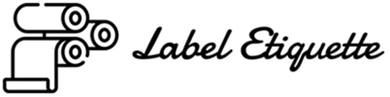 A black and white image of the word label.
